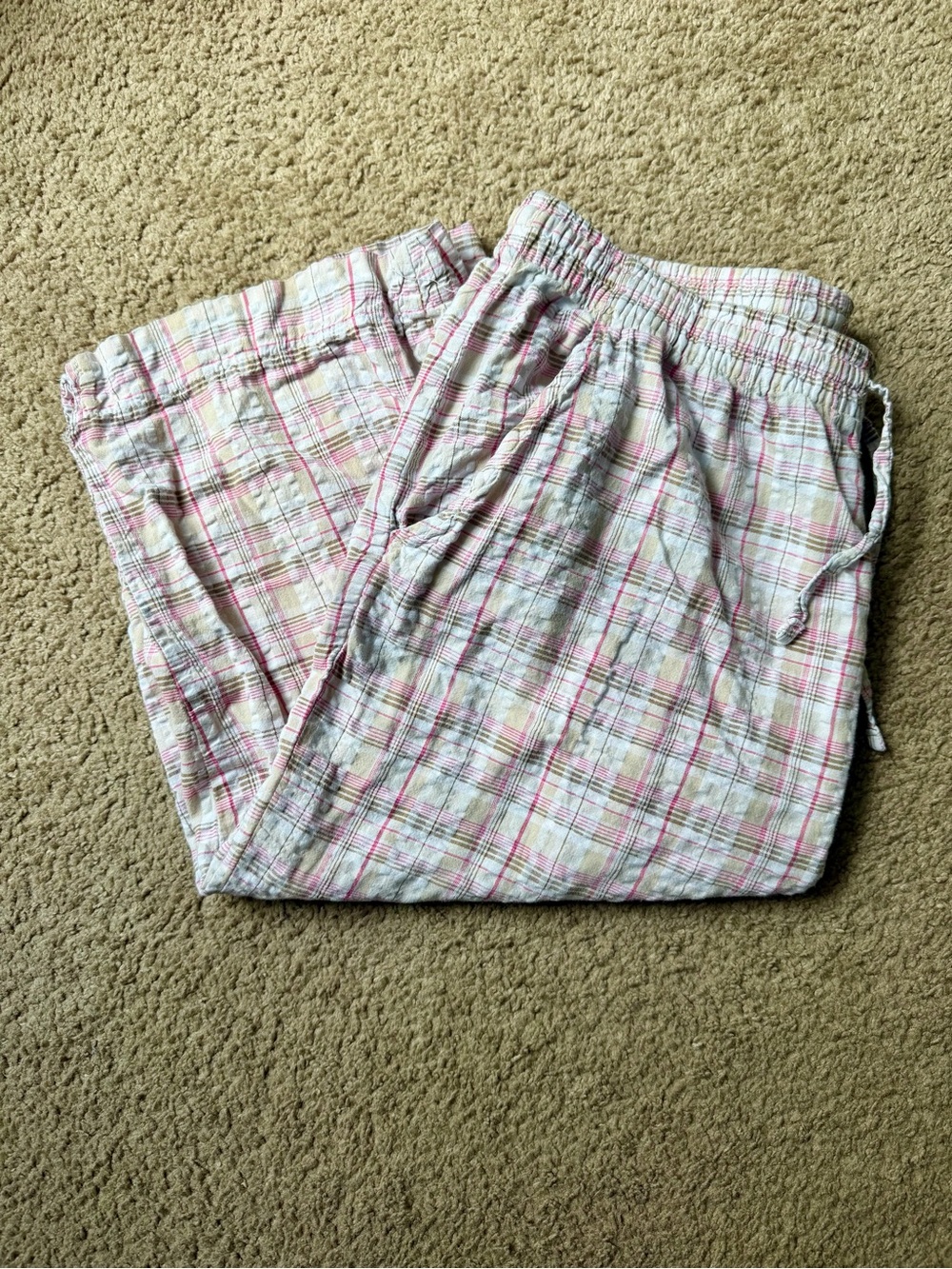 Bobbie Brooks Pink and White Plaid Shorts